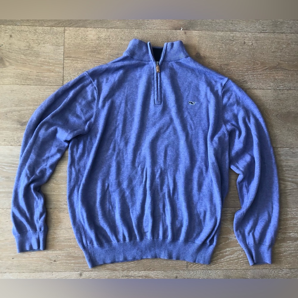 Vineyard Vines Purple Lilac Quarter Zip 1/4 Large